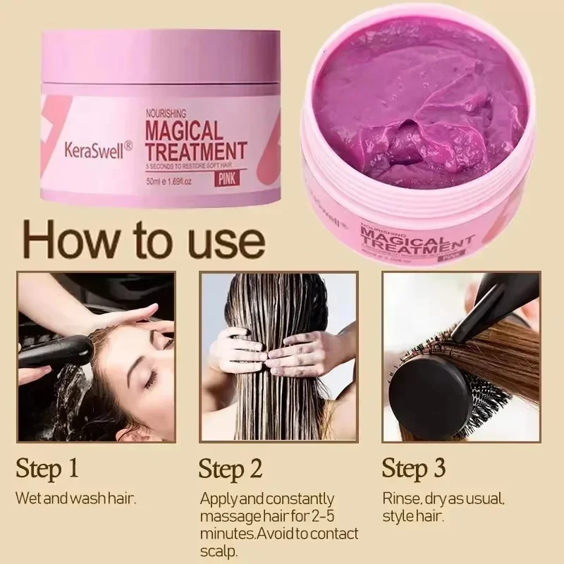 60g Keratin Hair Mask 5 Sec Repair Soft Smooth Shiny Moisturizer