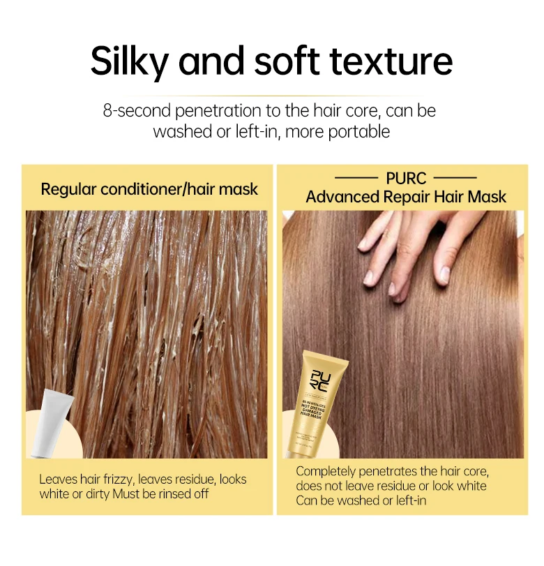 PURC 8 Seconds Hair Mask Professional Keratin Treatment Cream Smoothing Straightenig Soft Repair Damaged Frizz Hair