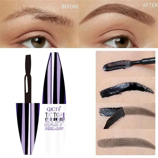 Tattoo Eyebrow Gel – Peel Off, 3-Day Lasting, Waterproof, Sweat & Smudge Resistant