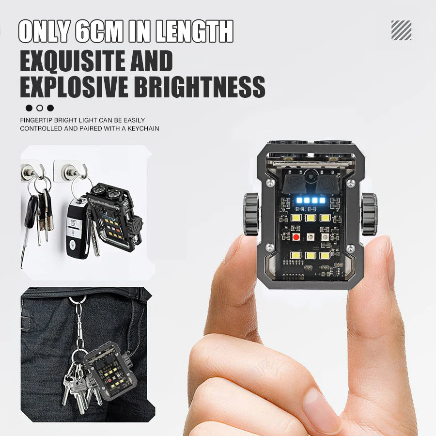New Multifunctional Fidget Spinner Mini LED Flashlight Gyroscope Portable Type-c Rechargeable Torch 6 mode Emergency Camping Lantern