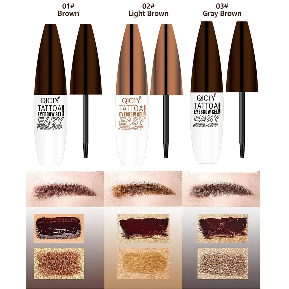 Tattoo Eyebrow Gel β Peel Off, 3-Day Lasting, Waterproof, Sweat & Smudge Resistant