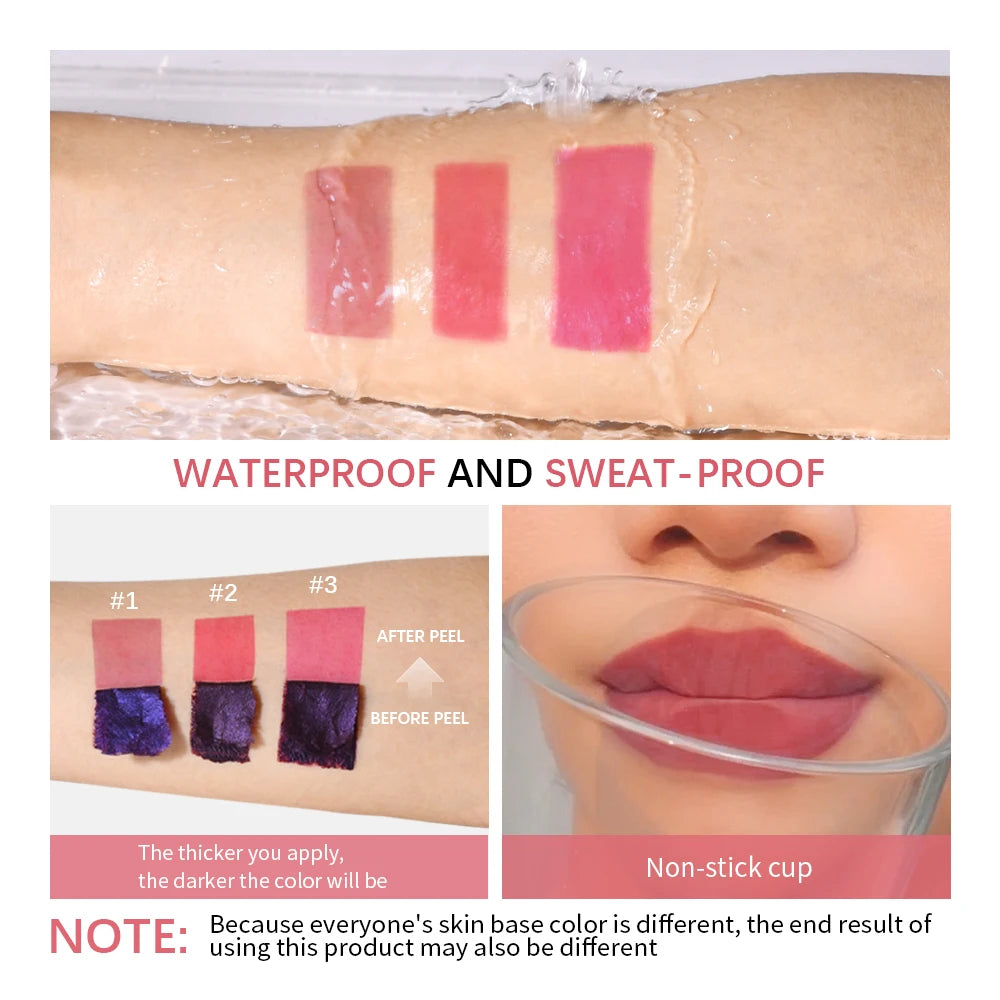 Lakerain Peel Off and Reveal Lip Stain - Long Lasting, Waterproof Pink Lip Tint, Transfer Proof Natural Lip Stain