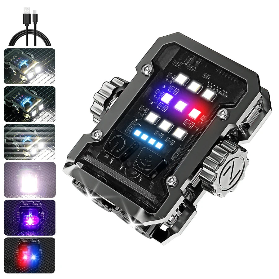 New Multifunctional Fidget Spinner Mini LED Flashlight Gyroscope Portable Type-c Rechargeable Torch 6 mode Emergency Camping Lantern