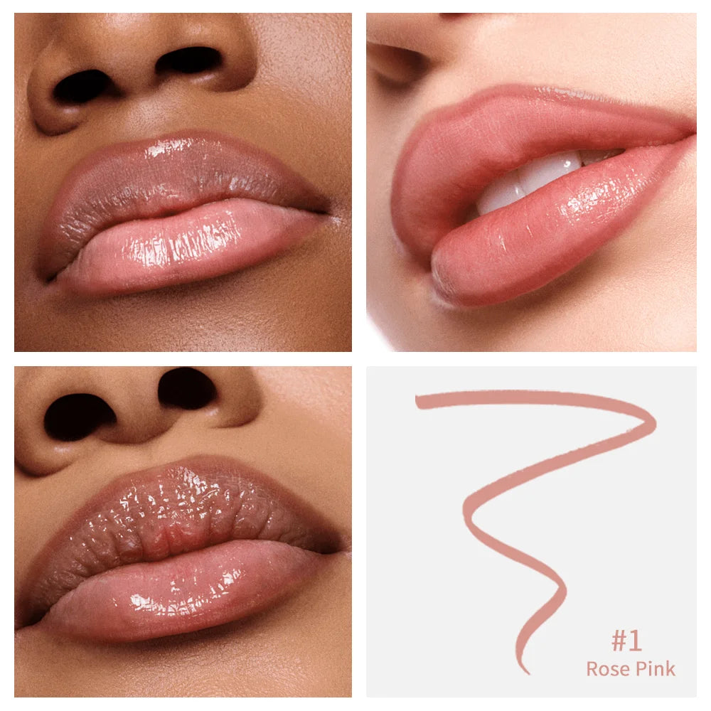 Waterproof Lip Liner Peel Off Tattoo Lip Gloss Waterproof Long Lasting Matte Lip Tint Brown Contour Tear-off Lips Stain Cosmetic