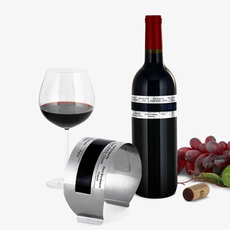 Stainless Steel Wine LCD Thermometer Bottle Beer Red Wines Bracelet Temperature Sensor