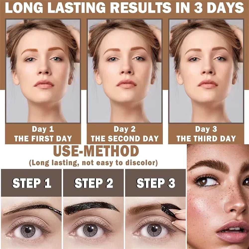 Tattoo Eyebrow Gel β Peel Off, 3-Day Lasting, Waterproof, Sweat & Smudge Resistant