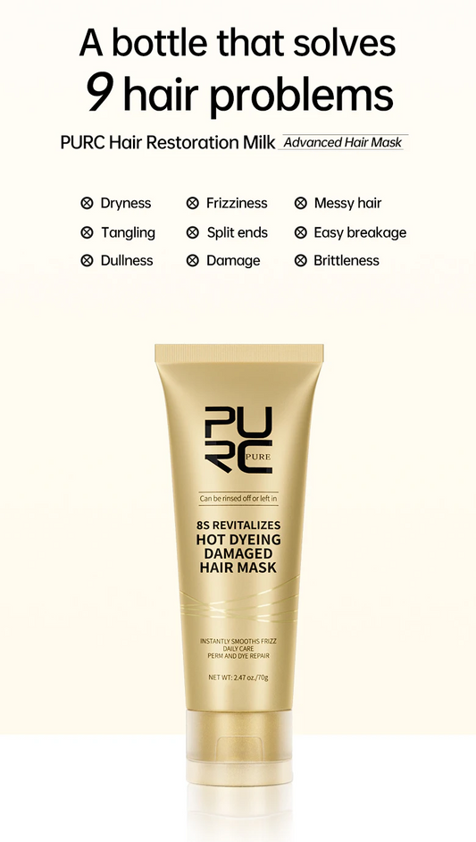 PURC 8 Seconds Hair Mask Professional Keratin Treatment Cream Smoothing Straightenig Soft Repair Damaged Frizz Hair