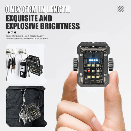 New Multifunctional Fidget Spinner Mini LED Flashlight  Gyroscope Portable Type-c Rechargeable Torch 6 mode Emergency Camping Lantern
