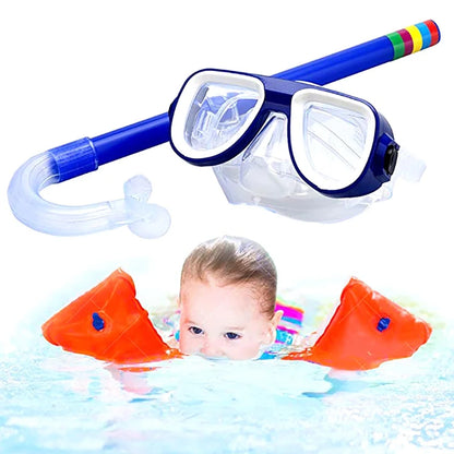Kids Diving Goggle Mask Breathing Tube Shockproof Anti-Fog Durable Underwater Swimming Glasses Band Snorkeling Accessories Set