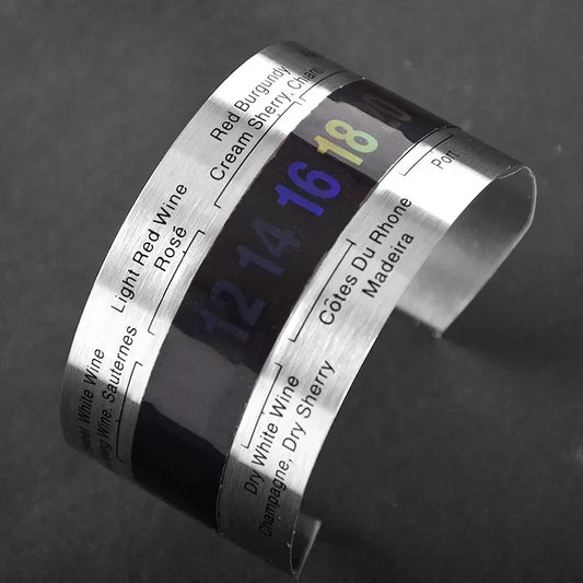 Stainless Steel Wine LCD Thermometer Bottle Beer Red Wines Bracelet Temperature Sensor