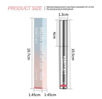 Waterproof Lip Liner Peel Off Tattoo Lip Gloss – Long Lasting Matte Lip Tint