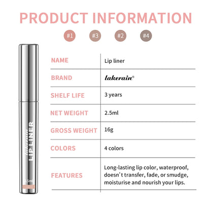 Waterproof Lip Liner Peel Off Tattoo Lip Gloss – Long Lasting Matte Lip Tint