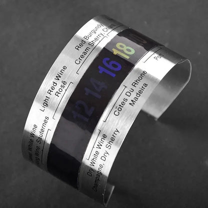 Stainless Steel Wine LCD Thermometer Bottle Beer Red Wines Bracelet Temperature Sensor