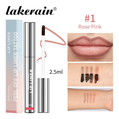 Waterproof Lip Liner Peel Off Tattoo Lip Gloss – Long Lasting Matte Lip Tint